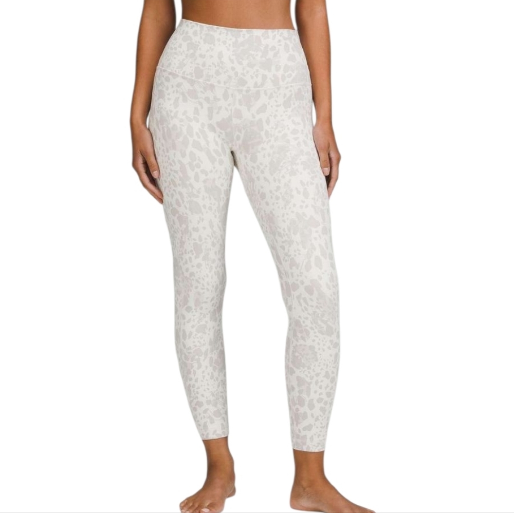 Lululemon Align High-Rise Pant 25" Cheetah Camo Antique White Multi